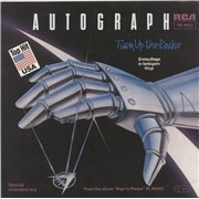 Click here for more info about 'Autograph (Metal) - Turn Up The Radio - Blue Vinyl + Press Sheet'
