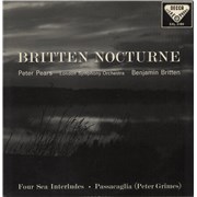 Benjamin Britten Nocturne + Insert UK vinyl LP