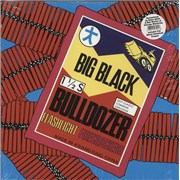 Big Black Bulldozer + Poster - Stickered Shrink USA 12" vinyl