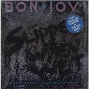 Bon Jovi Slippery When Wet - 2 Song Sticker - Shrink UK vinyl LP