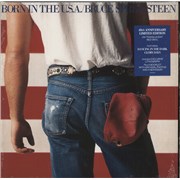 Bruce Springsteen Born In The U.S.A. - 40th Anniversary Red Vinyl + Lithograph UK vinyl LP