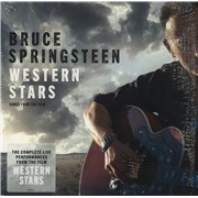 Bruce Springsteen Western Stars: Songs From The Film - Clear Vinyl w/Blue & White Marbling - Shrink USA 2-LP vinyl set