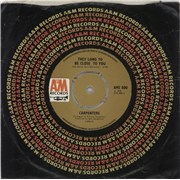Carpenters (They Long To Be) Close To You - 4prong UK 7" vinyl