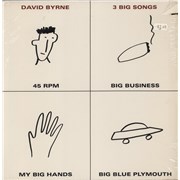 David Byrne 3 Big Songs - Shrink USA 12" vinyl