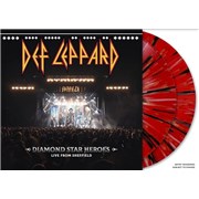 Def Leppard Diamond Star Heroes Live From Sheffield - Red With Black & White Splatter Vinyl - Sealed UK 2-LP vinyl set