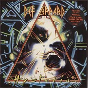 Def Leppard Hysteria - Black Hype Sticker UK vinyl LP
