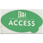 Depeche Mode Music For The Masses 1987-88 Pass - Green Oval UK memorabilia