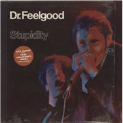Dr Feelgood Stupidity - 1st - Stickered UK vinyl LP