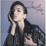 Dua Lipa Dua Lipa - Pink Marbled Translucent Vinyl - Signed UK vinyl LP