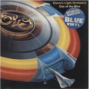 Electric Light Orchestra Out Of The Blue - Blue Vinyl - Complete - Stickered Sleeve - VG UK 2-LP vinyl set