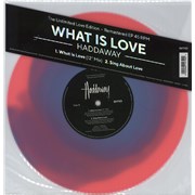 Haddaway What Is Love - Fluorescent Blue-in-Pink Vinyl UK 10" vinyl