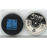Ian Dury Ian Dury Two Badges UK badge Promo