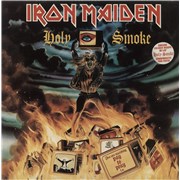 Iron Maiden Holy Smoke  - Hype Stickered + Poster - VG UK 12" vinyl