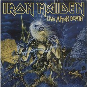 Iron Maiden Live After Death + Booklet & Merch Insert - VG UK 2-LP vinyl set