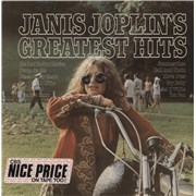 Janis Joplin Greatest Hits - Nice Price Sticker UK vinyl LP