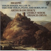 Johannes Brahms Violin Sonata No. 1 / Trio For Violin, Piano And Horn Netherlands vinyl LP