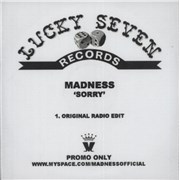 Madness Sorry - Original Radio Edit UK CD-R acetate Promo