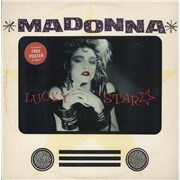 Madonna Lucky Star - TV Screen Sleeve + Poster - VG UK 12" vinyl