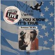 Milli Vanilli Girl, You Know It's True - 2nd + Competition Stickered UK 7" vinyl