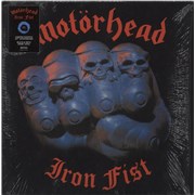Motorhead Iron Fist - Black & Blue Swirl Vinyl - Opened shrink UK vinyl LP