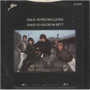 Nena 99 Red Balloons - Inj UK 7" vinyl