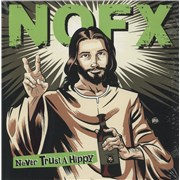 Click here for more info about 'NoFX - Never Trust A Hippy - Green Lime / Blue Half And Half Vinyl - Shrink'