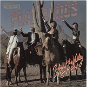 Plasmatics Beyond The Valley Of 1984 - Gold Stamped + Vintage Sticker & Badge USA vinyl LP Promo