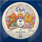 Queen Bohemian Rhapsody - Blue Vinyl #165 UK 7" vinyl