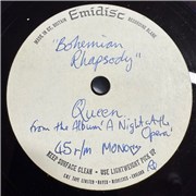 Queen Bohemian Rhapsody UK acetate