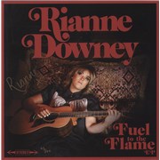 Rianne Downey Fuel To The Flame EP - Black / Red Merge Vinyl - Autographed UK 12" vinyl