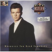 Rick Astley Whenever You Need Somebody - Hype Stickered UK vinyl LP
