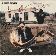 Shed Seven A Matter Of Time - Orange Vinyl + Autographed Sleeve UK vinyl LP