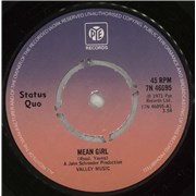 Status Quo Mean Girl / In My Chair UK 7" vinyl