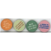 Stiff Records Four Stiff Records Promotional Button Badges UK badge Promo
