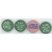 Stiff Records Four Stiff Records Promotional Button Badges UK badge Promo