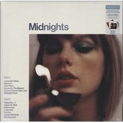 Taylor Swift Midnights - Moonstone Blue Marbled Vinyl + Autographed Print - Sealed UK vinyl LP