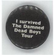 Click here for more info about 'The Damned - I Survived The Damned Dead Boys Tour Button Badge'
