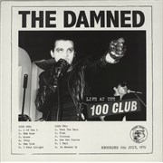 The Damned Live At The 100 Club - White Vinyl + Numbered - Complete UK vinyl LP