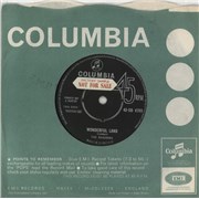 The Shadows Wonderful Land - 2nd - Sample UK 7" vinyl