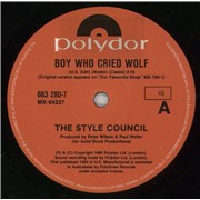 Click here for more info about 'The Style Council - Boy Who Cried Wolf'