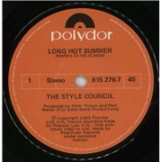 Click here for more info about 'The Style Council - Long Hot Summer'