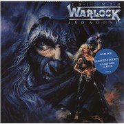 Warlock Triumph And Agony - Gatefold with Sticker UK vinyl LP